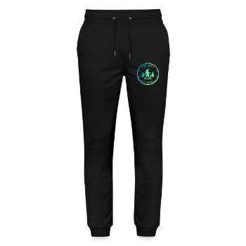 Adventure Hiking - Real guys go Hiking - Stanley/Stella Mover Unisex Organic Jogging Trousers - black - Front - Marisol (170cm) & Nik (191cm)