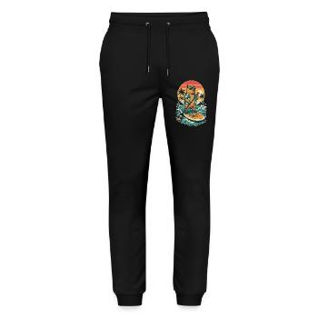 Capybaras SUP Paddleboard Board Stand Up Paddle - Stanley/Stella Mover Unisex Organic Jogging Trousers - black - Front - Marisol (170cm) & Nik (191cm)