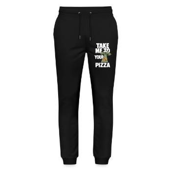 Take Me to Your Pizza UFO - Stanley/Stella Mover Unisex Organic Jogging Trousers - black - Front - Marisol (170cm) & Nik (191cm)