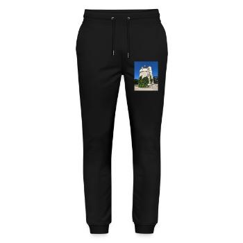 La tour des Marques - Pantalon de jogging bio MOVER Stanley/Stella unisexe - noir - Devant - Marisol (170cm) & Nik (191cm)