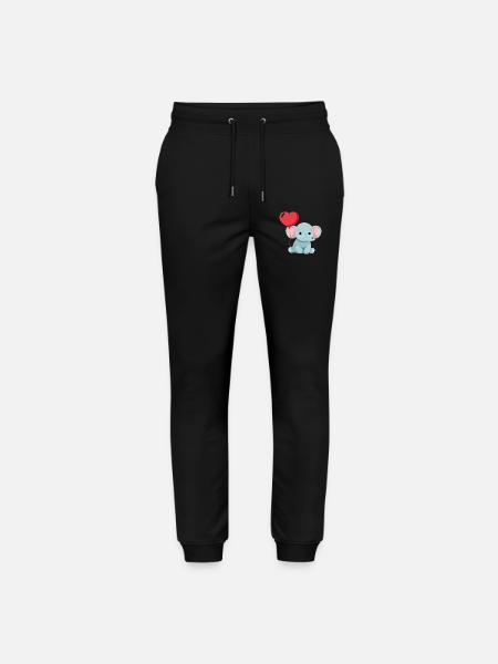 Petit éléphant mignon - Pantalon de jogging bio MOVER Stanley/Stella unisexe - noir
