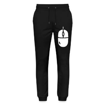 Computer Mouse Office Gift - Stanley/Stella Mover Unisex Organic Jogging Trousers - black - Front - Marisol (170cm) & Nik (191cm)