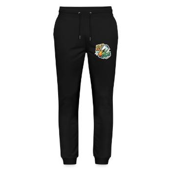 Ich bin nicht faul ich sparen Energie - Stanley/Stella Unisex Bio Jogginghose Mover  - Schwarz - Vorne - Marisol (170cm) & Nik (191cm)