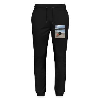 A shoe on the edge with a flower - Stanley/Stella Mover Unisex Organic Jogging Trousers - black - Front - Marisol (170cm) & Nik (191cm)