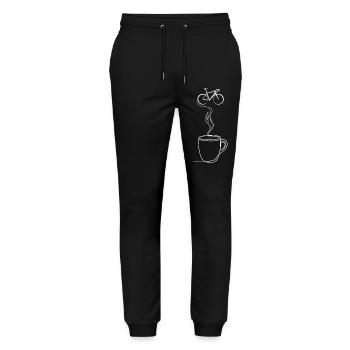 Coffee & Bike - Stanley/Stella Mover Unisex Organic Jogging Trousers - black - Front - Marisol (170cm) & Nik (191cm)