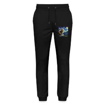 Aguti Starry Night - Stanley/Stella Mover Unisex Organic Jogging Trousers - black - Front - Marisol (170cm) & Nik (191cm)
