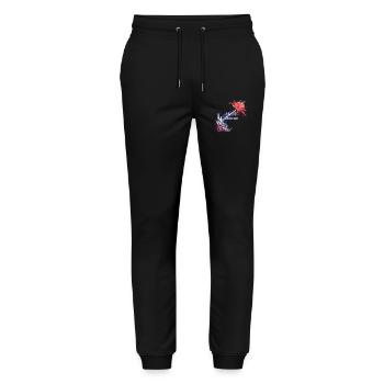 Aube Indocile Éclat Cristal - Pantalon de jogging bio MOVER Stanley/Stella unisexe - noir - Devant - Marisol (170cm) & Nik (191cm)