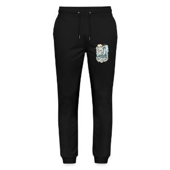 Anchor Your Soul – Lighthouse Watercolor - Stanley/Stella Mover Unisex Organic Jogging Trousers - black - Front - Marisol (170cm) & Nik (191cm)