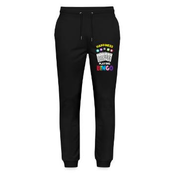 Bingo - Stanley/Stella Mover Unisex Organic Jogging Trousers - black - Front - Marisol (170cm) & Nik (191cm)