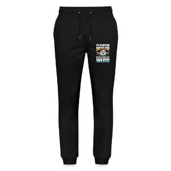 I Am Studying Sociology Because People Are Weird - Stanley/Stella Mover Unisex Organic Jogging Trousers - black - Front - Marisol (170cm) & Nik (191cm)