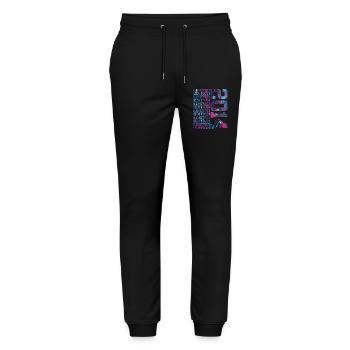 COOL 12 JAHRE LIMITED EDITION 2014 12. GEBURTSTAG - Stanley/Stella Unisex Bio Jogginghose Mover  - Schwarz - Vorne - Marisol (170cm) & Nik (191cm)