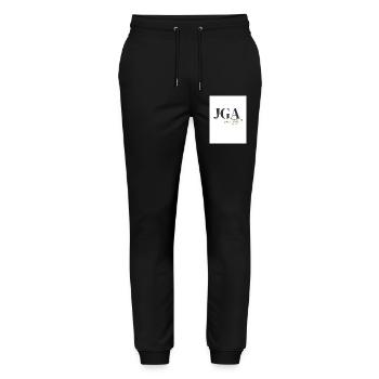 Schwarz_Gold_Minimalistisch_Modern_Junggesellen - Stanley/Stella Mover Unisex Organic Jogging Trousers - black - Front - Marisol (170cm) & Nik (191cm)