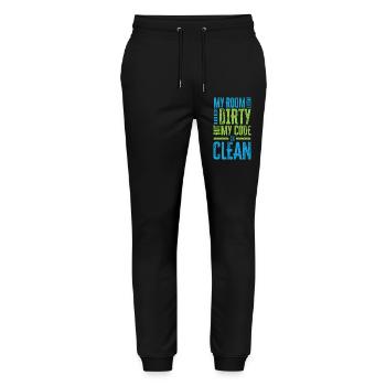Ingénieur logiciel drôle Programmeur - Pantalon de jogging bio MOVER Stanley/Stella unisexe - noir - Devant - Marisol (170cm) & Nik (191cm)