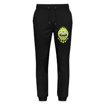 Funny scary monster with heart eyes - Stanley/Stella Mover Unisex Organic Jogging Trousers - black - Front - Marisol (170cm) & Nik (191cm)
