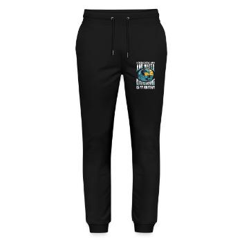  Im Tanz Zwischen Wind Und Wasser Kitesurfen Ist - Stanley/Stella Unisex Bio Jogginghose Mover  - Schwarz - Vorne - Marisol (170cm) & Nik (191cm)