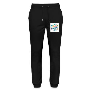 Gute Laune Kreis Farbig Positiv - Stanley/Stella Unisex Bio Jogginghose Mover  - Schwarz - Vorne - Marisol (170cm) & Nik (191cm)
