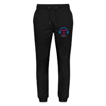 Gamer On Duty Videospiel - Stanley/Stella Unisex Bio Jogginghose Mover  - Schwarz - Vorne - Marisol (170cm) & Nik (191cm)