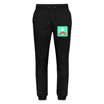 Crabby mint - Stanley/Stella Unisex Bio Jogginghose Mover  - Schwarz - Vorne - Marisol (170cm) & Nik (191cm)