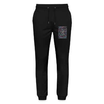 All My Troubles Are Soap Bubbles - Stanley/Stella Unisex Bio Jogginghose Mover  - Schwarz - Vorne - Marisol (170cm) & Nik (191cm)