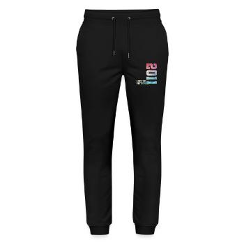 15. Geburtstag Limited Edition 2011 Jahrgang 2011 - Stanley/Stella Unisex Bio Jogginghose Mover  - Schwarz - Vorne - Marisol (170cm) & Nik (191cm)