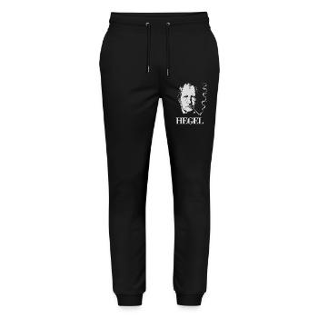 Hegel-Porträt - Stanley/Stella Unisex Bio Jogginghose Mover  - Schwarz - Vorne - Marisol (170cm) & Nik (191cm)