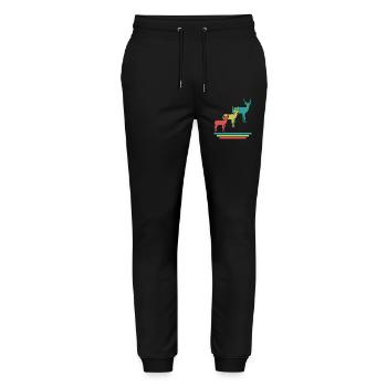 Antilopen Silhouetten Safari - Stanley/Stella Unisex Bio Jogginghose Mover  - Schwarz - Vorne - Marisol (170cm) & Nik (191cm)