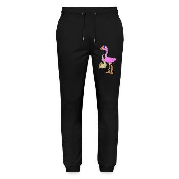Flamingo Musiker Saxophon Musik - Stanley/Stella Unisex Bio Jogginghose Mover  - Schwarz - Vorne - Marisol (170cm) & Nik (191cm)