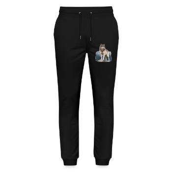 Wolf - Stanley/Stella Unisex Bio Jogginghose Mover  - Schwarz - Vorne - Marisol (170cm) & Nik (191cm)