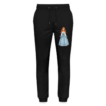 Prinzessin im Eiskristallkleid - Stanley/Stella Unisex Bio Jogginghose Mover  - Schwarz - Vorne - Marisol (170cm) & Nik (191cm)