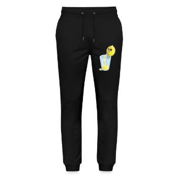 Lemon Makes Juice – Funny Cartoon - Stanley/Stella Mover Unisex Organic Jogging Trousers - black - Front - Marisol (170cm) & Nik (191cm)