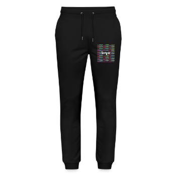 Sternzeichen Skorpion - Stanley/Stella Unisex Bio Jogginghose Mover  - Schwarz - Vorne - Marisol (170cm) & Nik (191cm)