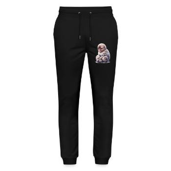 Schneeaffe - Stanley/Stella Unisex Bio Jogginghose Mover  - Schwarz - Vorne - Marisol (170cm) & Nik (191cm)