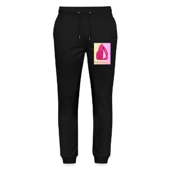 Freundschaft Glitzer Rucksack pink - Stanley/Stella Unisex Bio Jogginghose Mover  - Schwarz - Vorne - Marisol (170cm) & Nik (191cm)
