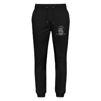 Marcus-Aurelius-Porträt - Stanley/Stella Unisex Bio Jogginghose Mover  - Schwarz - Vorne - Marisol (170cm) & Nik (191cm)