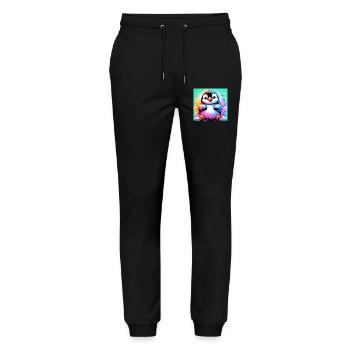 penguin - Stanley/Stella Mover Unisex Organic Jogging Trousers - black - Front - Marisol (170cm) & Nik (191cm)