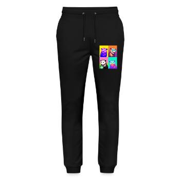 Opossums Opossum - Stanley/Stella Mover Unisex Organic Jogging Trousers - black - Front - Marisol (170cm) & Nik (191cm)