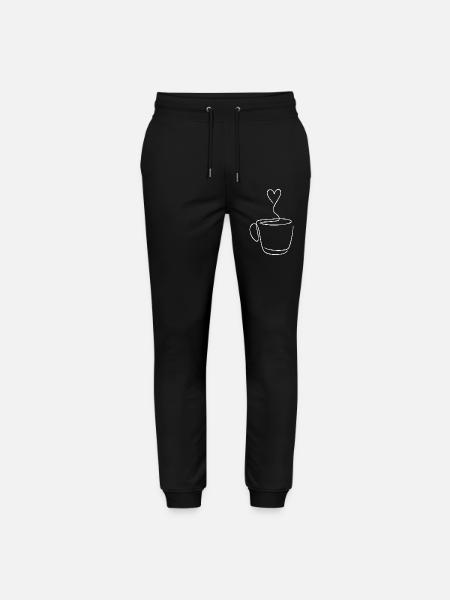 Heart Coffee Mug Coffee Lover - Stanley/Stella Mover Unisex Organic Jogging Trousers - black