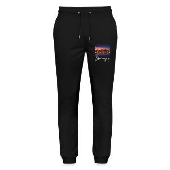 Stavanger Evening atmosphere at the fjord - Stanley/Stella Mover Unisex Organic Jogging Trousers - black - Front - Marisol (170cm) & Nik (191cm)
