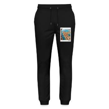 Mediterranean Siracusa - Stanley/Stella Mover Unisex Organic Jogging Trousers - black - Front - Marisol (170cm) & Nik (191cm)