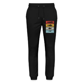 Angler Vintage - Pantalon de jogging bio MOVER Stanley/Stella unisexe - noir - Devant - Marisol (170cm) & Nik (191cm)