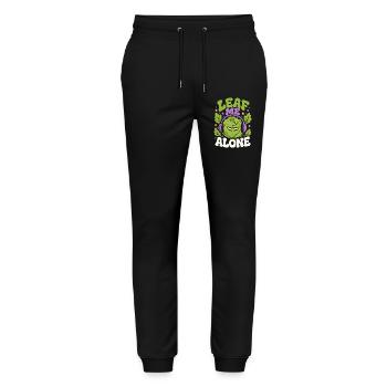 Leaf Me Alone Salad Humor - Stanley/Stella Mover Unisex Organic Jogging Trousers - black - Front - Marisol (170cm) & Nik (191cm)