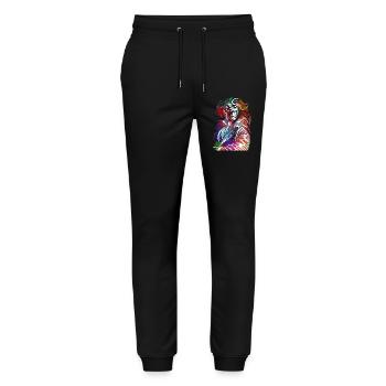 La Symphonie des Couleurs du Lion - Pantalon de jogging bio MOVER Stanley/Stella unisexe - noir - Devant - Marisol (170cm) & Nik (191cm)