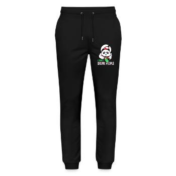 Serveur Barman Barchef - Pantalon de jogging bio MOVER Stanley/Stella unisexe - noir - Devant - Marisol (170cm) & Nik (191cm)