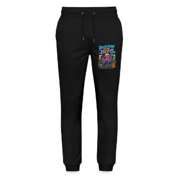 Roller Derby of the Deep Sea - Stanley/Stella Mover Unisex Organic Jogging Trousers - black - Front - Marisol (170cm) & Nik (191cm)