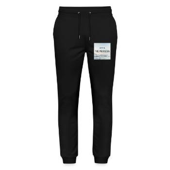 Trust In The Process Inspirational Quote Design - Stanley/Stella Mover Unisex Organic Jogging Trousers - black - Front - Marisol (170cm) & Nik (191cm)