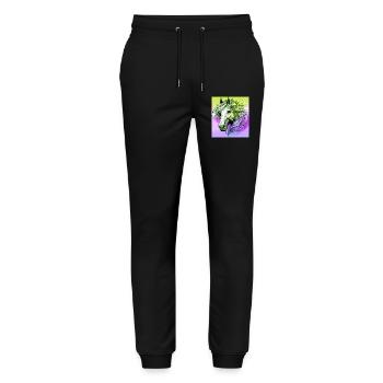 horse - Stanley/Stella Mover Unisex Organic Jogging Trousers - black - Front - Marisol (170cm) & Nik (191cm)