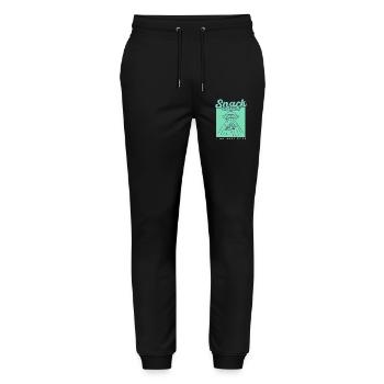 UFO Pizza Snack - Stanley/Stella Mover Unisex Organic Jogging Trousers - black - Front - Marisol (170cm) & Nik (191cm)