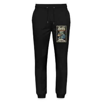 Humour de café du Lundi-zombie paresseux - Pantalon de jogging bio MOVER Stanley/Stella unisexe - noir - Devant - Marisol (170cm) & Nik (191cm)