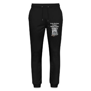 Le pire ennemi de ma peau : les sertissages et les râpes de cuisine - Pantalon de jogging bio MOVER Stanley/Stella unisexe - noir - Devant - Marisol (170cm) & Nik (191cm)
