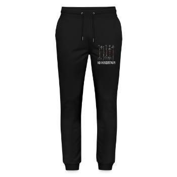 Leiter vom Rechenzentrum Gartenoutfit Gartenarbeit - Stanley/Stella Unisex Bio Jogginghose Mover  - Schwarz - Vorne - Marisol (170cm) & Nik (191cm)